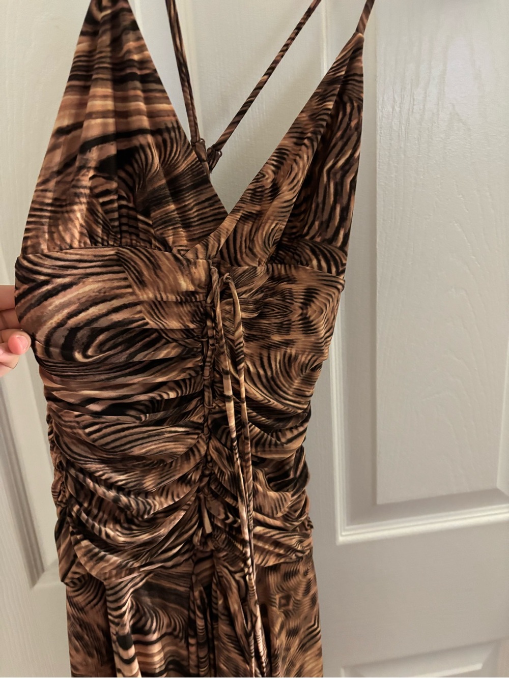 Forever 21 Brown and Black Swirl Print Dress